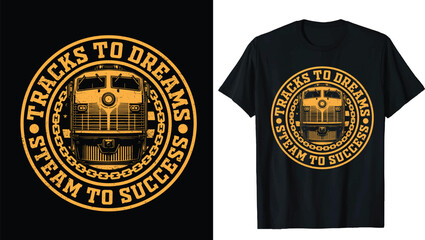 Train T-Shirt, Train Lovers, Railroad T Shirts, Railroad Shirt, Train Tshirt, Steam Engine
 Gifts for Men, Locomotive Shirt, Railroad Gift, Retro Train Tee, Steam Engine T-Shirt