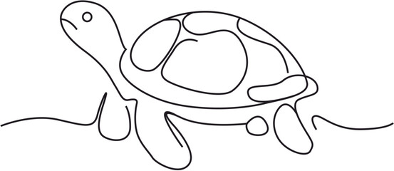 turtle with one thick line