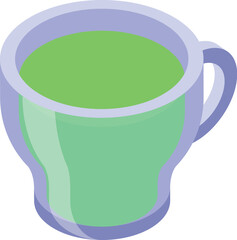 Illustration featuring a steaming mug of green tea, perfect for showcasing the health benefits of this popular beverage