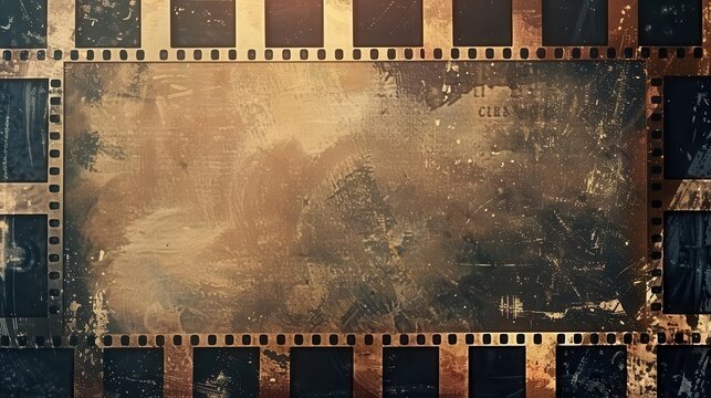 nostalgic memories vintage photo frame with dust and grain effect old film texture background