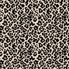 
Seamless leopard print vector. Fashionable background for fabric, paper, clothing. Animal design on textiles