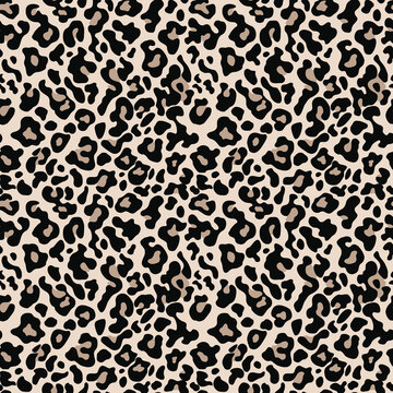 
Seamless leopard print vector. Fashionable background for fabric, paper, clothing. Animal design on textiles