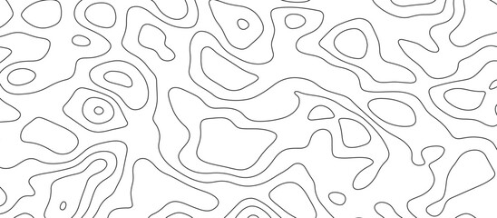 Fototapeta premium White topology and topography vector design abstract background contour map texture for print works
