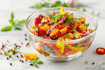 Colorful Job’s Tears Salad with Roasted Vegetables and Light Vinaigrette