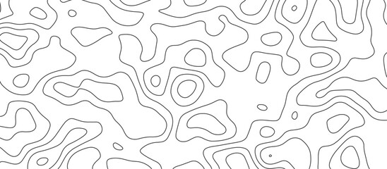 Obraz premium White topology and topography vector design abstract background contour map texture for print works