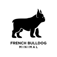 French bulldog Logo icon design illustration template