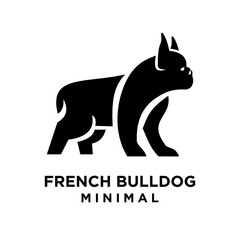 French bulldog Logo icon design illustration template