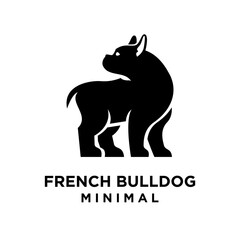 French bulldog Logo icon design illustration template