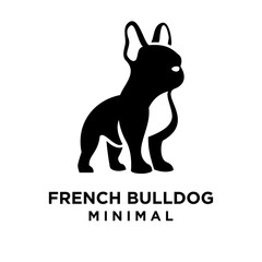 French bulldog Logo icon design illustration template