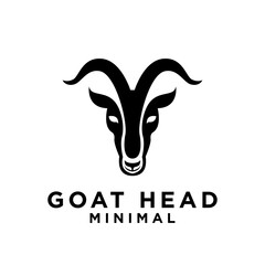 Goat Head logo icon design illustration