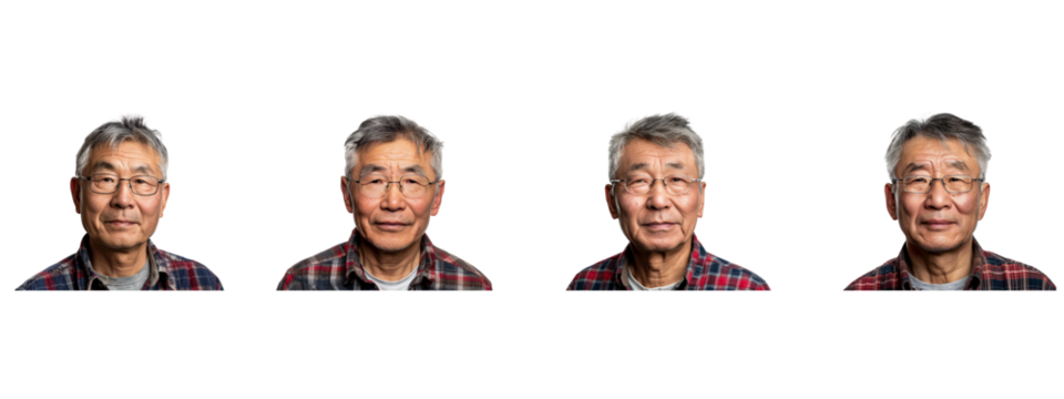 A asian man isolated on white transparent background, PNG File. Perfect for clipart
