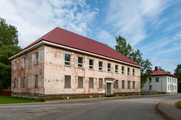 Kallaste, Estonia An old abandoned building in the downtown.