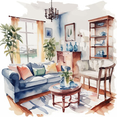 Home Furniture Ilustration Design Very Cool