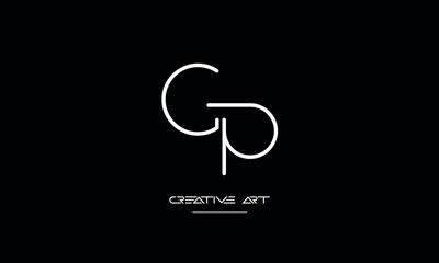 GP, PG, G, P abstract letters logo monogram