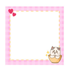 Note paper cute with cat for planner