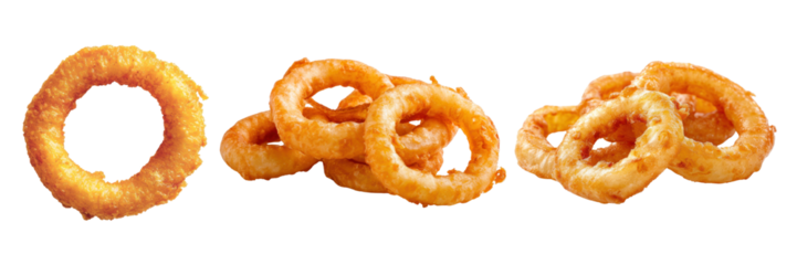Onion ring png cut out element set