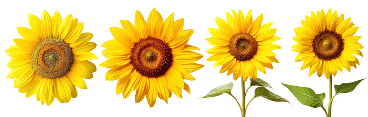 Fototapeta premium Sunflowers png on transparent background
