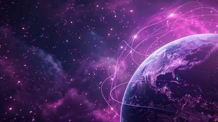 Obraz premium Immerse in the metaverse, a digital world with a cyberspace background. Ai Generated