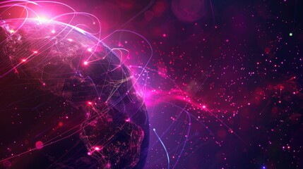 Immerse in the metaverse, a digital world with a cyberspace background. Ai Generated