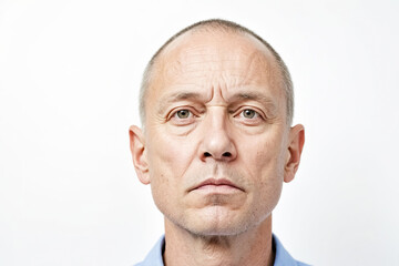 Obraz premium Portrait of a man with a serious expression