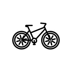 bicycle, line icon, isolated background