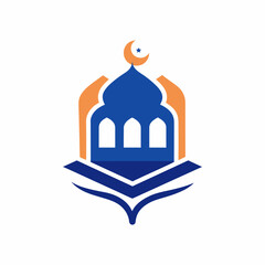 Islamic mosque's modern logo vector art