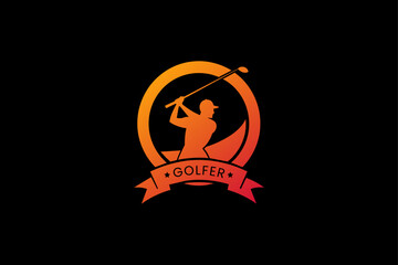 Golf modern circle abstract logo