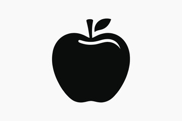 Apple sihoutte vector style with white background