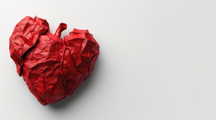 A heart made of paper is broken in half