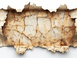 A wall with a crack in it and a piece of paper sticking out of it