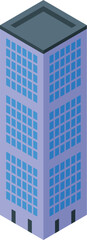 Modern office building with many glass windows is representing corporate success