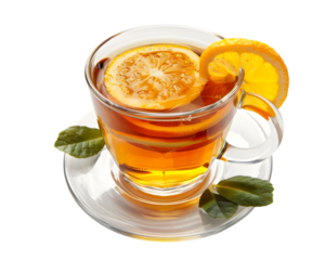 Lemon Ginger Tea soothing hot with fresh slices 