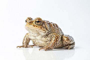 Fototapeta premium Close-up of a toad on a white background