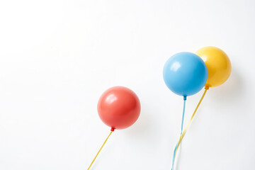 Colorful Balloons on White Background