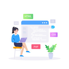 Web development modern flat design vector concept.