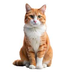 Obraz premium Adorable kitty with monochrome wall behind her