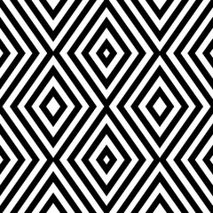 Seamless pattern with Seamless pattern with rhombus motifs in black and white