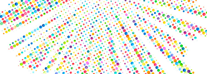 Obraz premium Colorful Dots Explosion Panorama