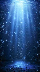 Abstract underwater wallpaper with copy space for text.
