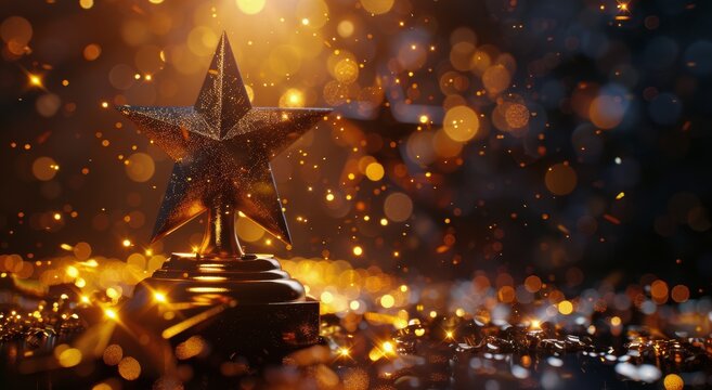 Gold Star Awards Ceremony With Confetti