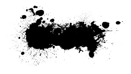 Abstract black blot object. hand drawing. Not AI, Vector illustration
