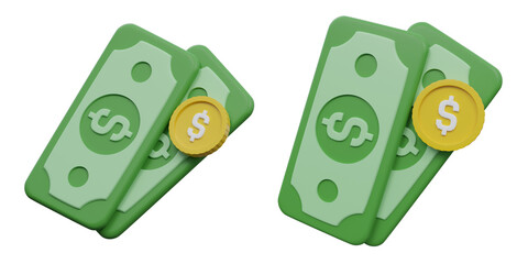 3d Money, money 3d pack, transparent background
