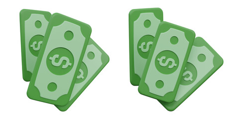 3d Money, money 3d pack, transparent background