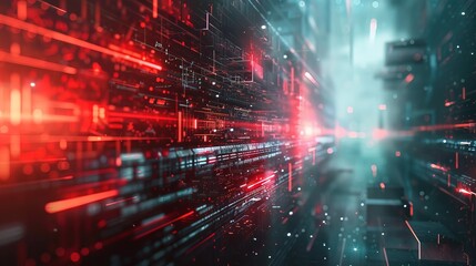 Obraz premium Abstract background illustrating futuristic technology in a Documentary Photography style