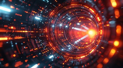 Obraz premium Abstract background illustrating futuristic technology in a Documentary Photography style