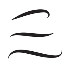 Hand drawn collection of curly swishes, swashes, swoops. Calligraphy swirl. Highlight text elements. Vector illustration.