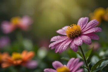 Obraz premium A photo of a flower in full bloom with a bokeh background.