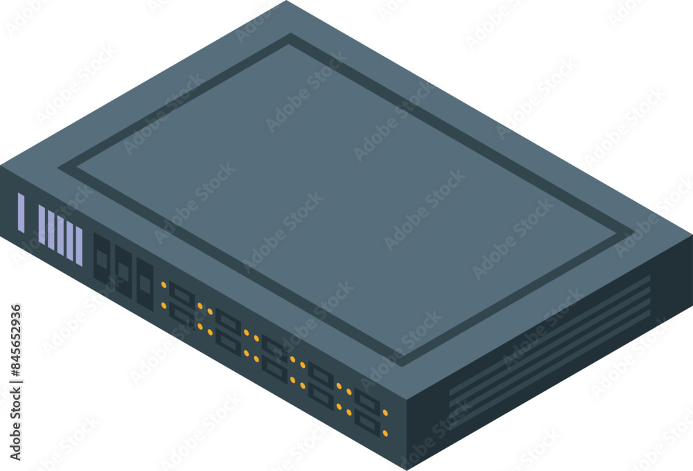 Wall mural network switch routing internet traffic on light background