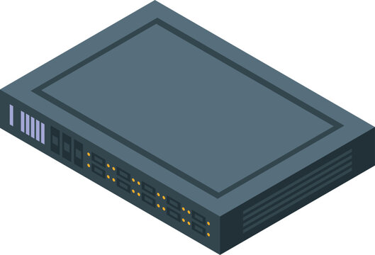 Network switch routing internet traffic on light background