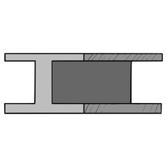 iron beam construction illustration hand drawn isolated vector	

